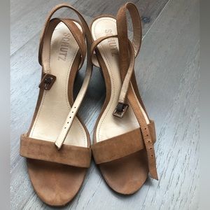 Schutz brown wedges, good condition